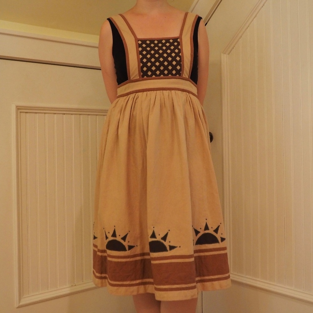 Vintage Peasant-Style Dress